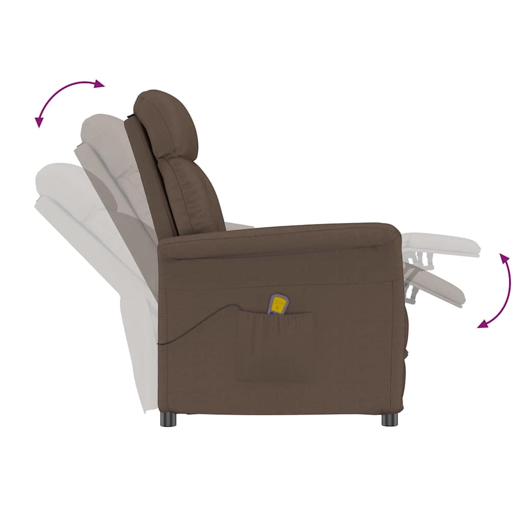 Massagesessel Braun 96,5 x 70,5 x 95 cm Mikrofaser