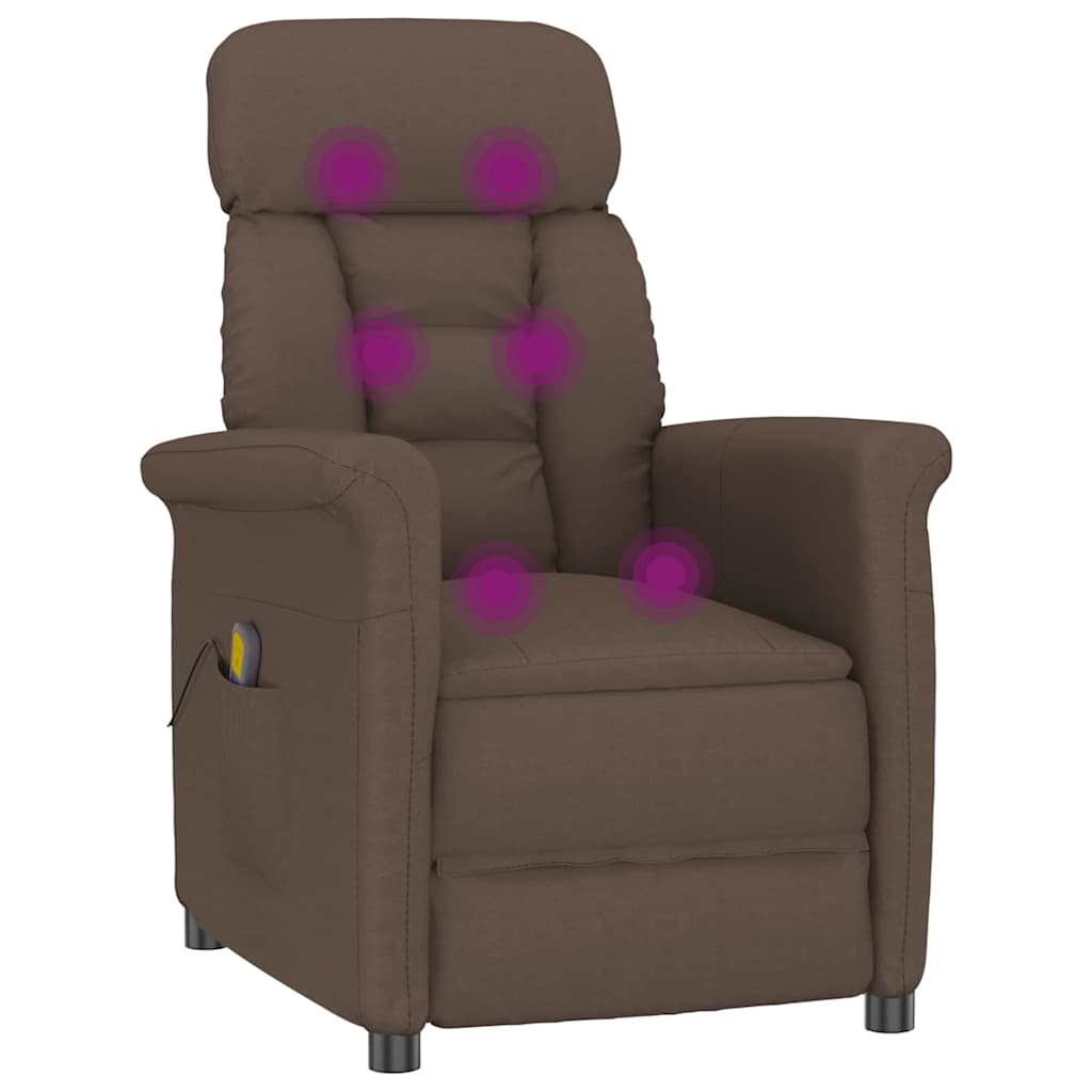 Massagesessel Braun 96,5 x 70,5 x 95 cm Mikrofaser