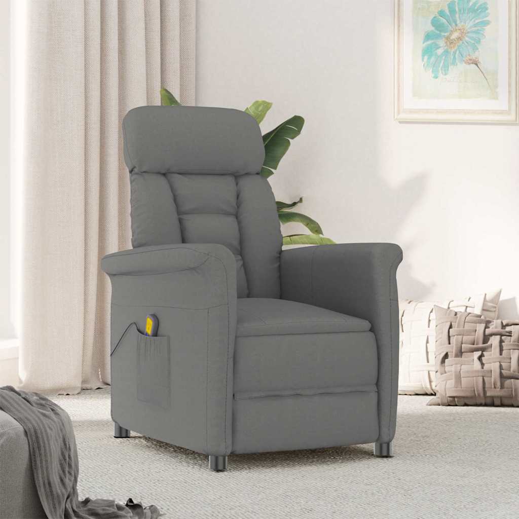 Massagesessel Dunkelgrau 96,5 x 70,5 x 95 cm Mikrofaser
