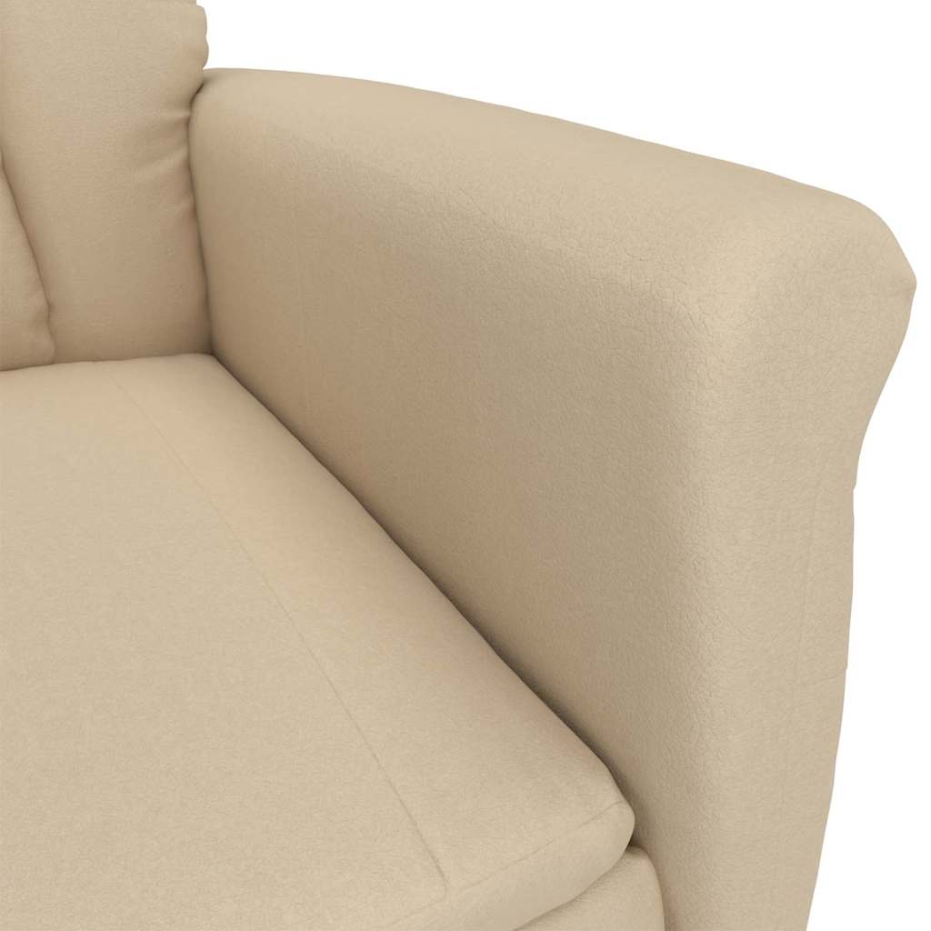 Massagesessel Creme 96,5 x 70,5 x 95 cm Mikrofaser
