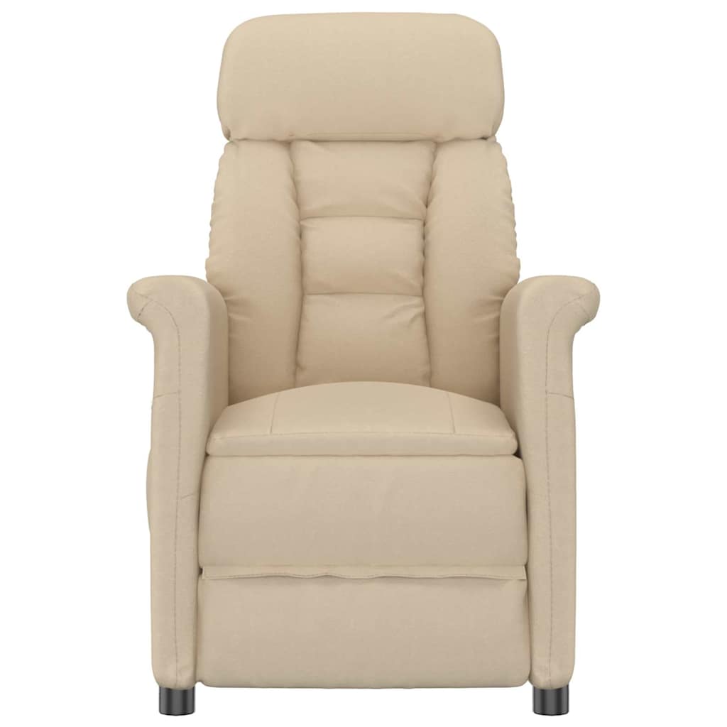 Massagesessel Creme 96,5 x 70,5 x 95 cm Mikrofaser