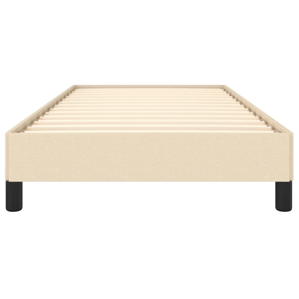 Bettgestell ohne Matratze Creme 80x200 cm Stoff
