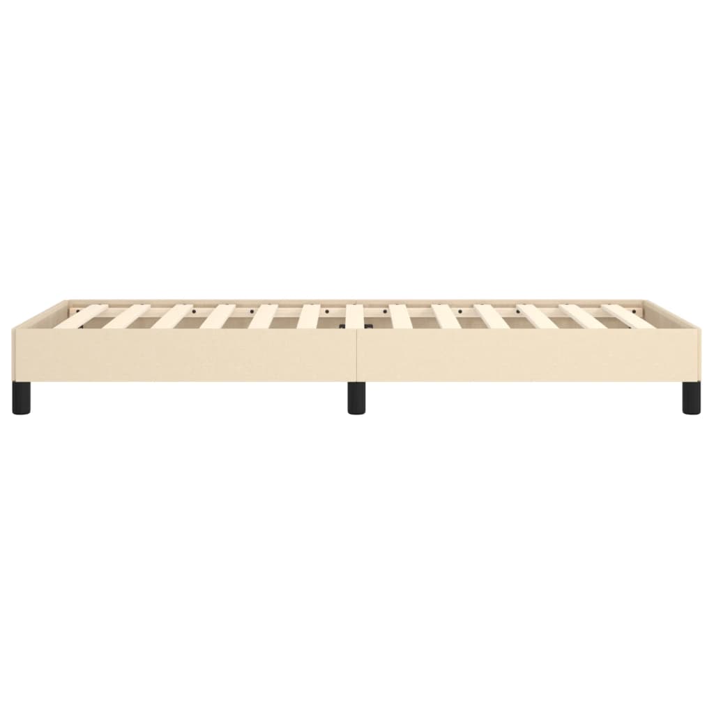 Bettgestell ohne Matratze Creme 90x190 cm Stoff