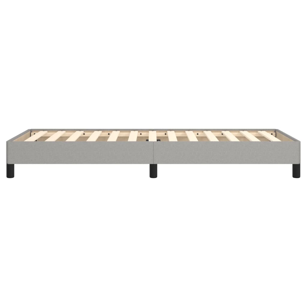Bettgestell ohne Matratze Hellgrau 90x200 cm Stoff