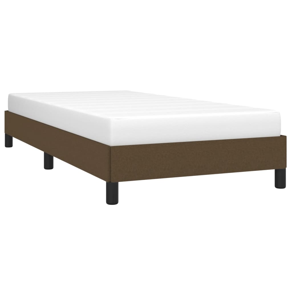 Bettgestell ohne Matratze Dunkelbraun 90x200 cm Stoff