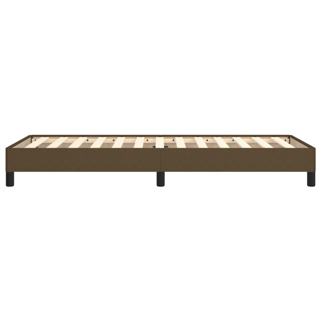 Bettgestell ohne Matratze Dunkelbraun 90x200 cm Stoff