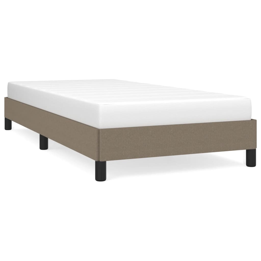 Bettgestell ohne Matratze Taupe 90x200 cm Stoff