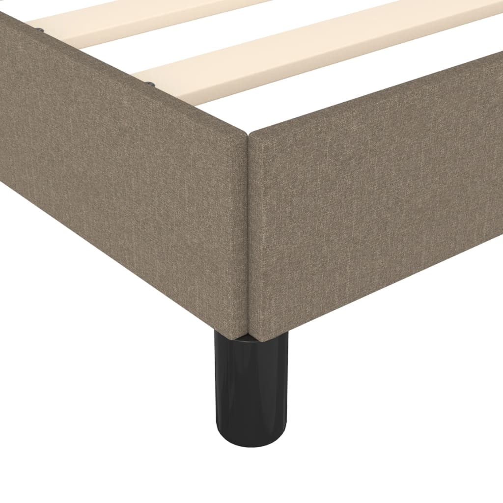 Bettgestell ohne Matratze Taupe 90x200 cm Stoff