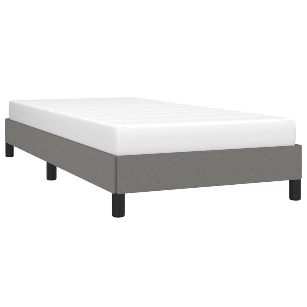 Bettgestell ohne Matratze Dunkelgrau 100x200 cm Stoff