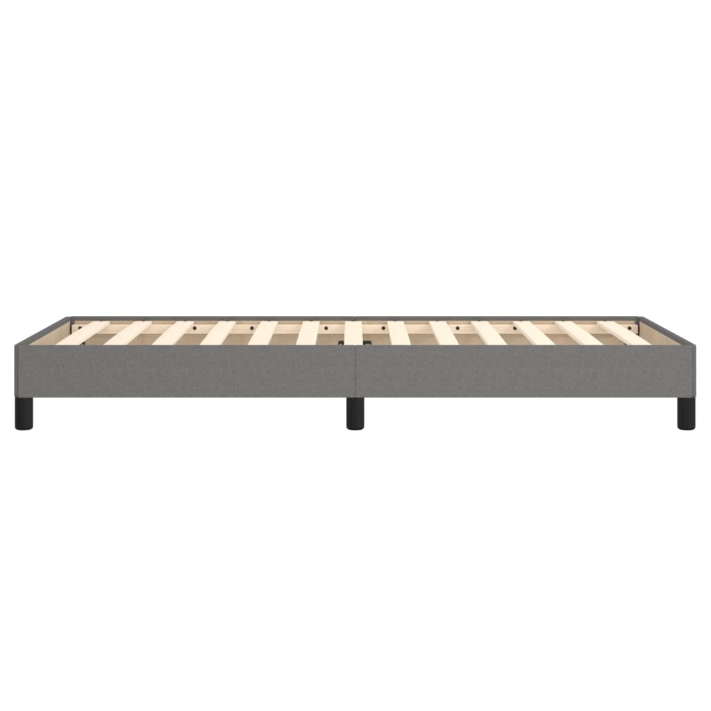 Bettgestell ohne Matratze Dunkelgrau 100x200 cm Stoff