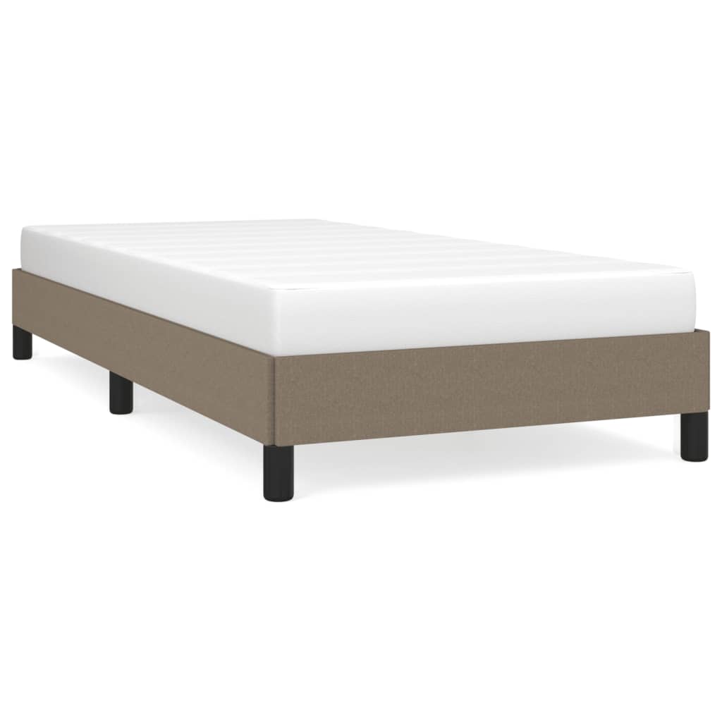 Bettgestell ohne Matratze Taupe 100x200 cm Stoff