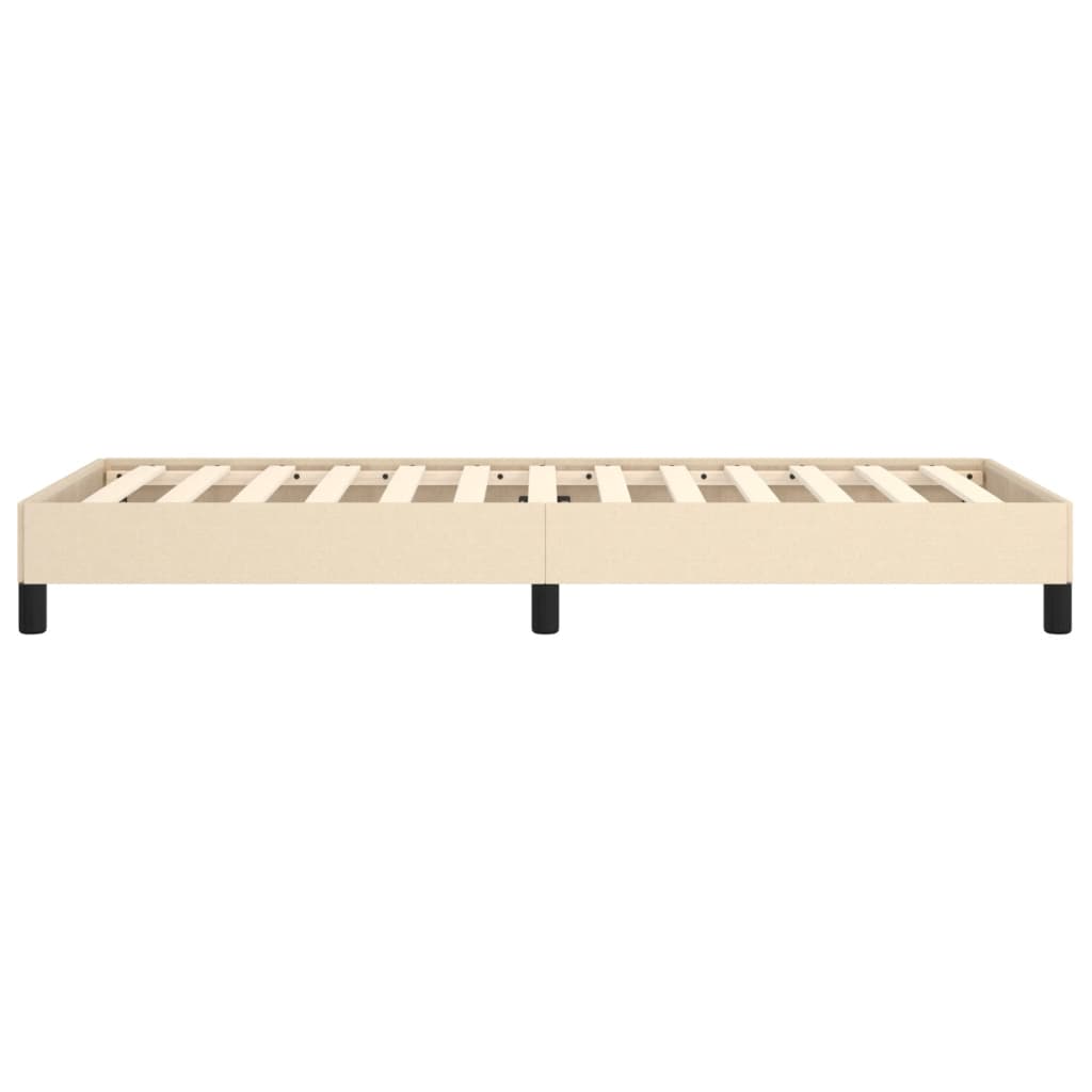 Bettgestell ohne Matratze Creme 100x200 cm Stoff