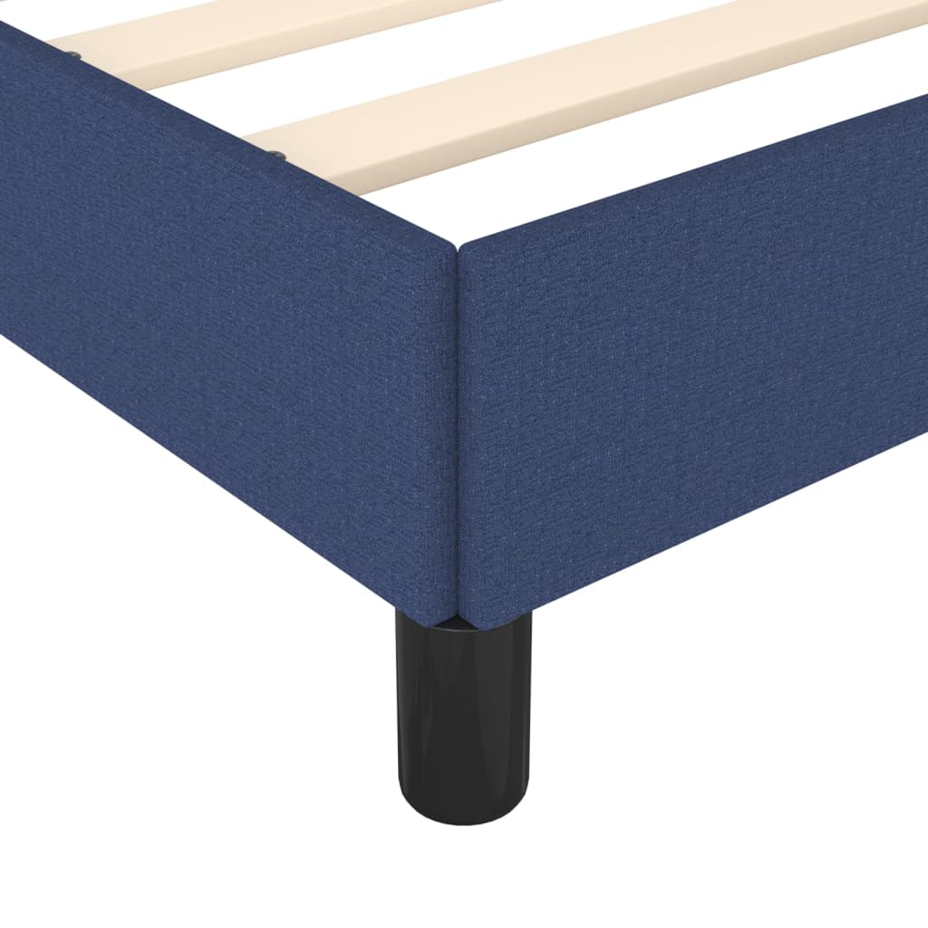 Bettgestell ohne Matratze Blau 100x200 cm Stoff