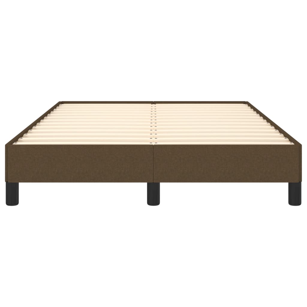 Bettgestell ohne Matratze Dunkelbraun 120x200 cm Stoff