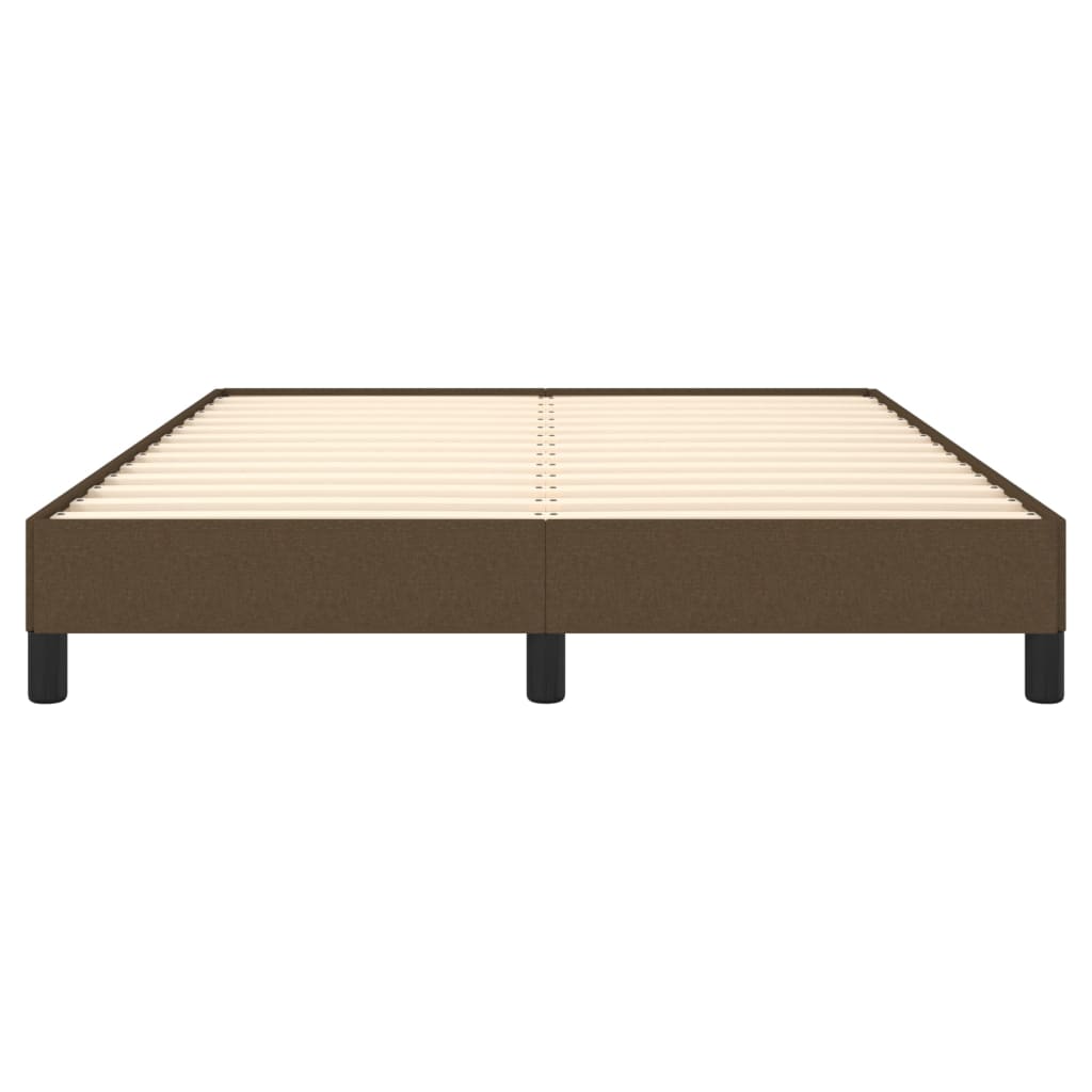 Bettgestell ohne Matratze Dunkelbraun 140x190 cm Stoff