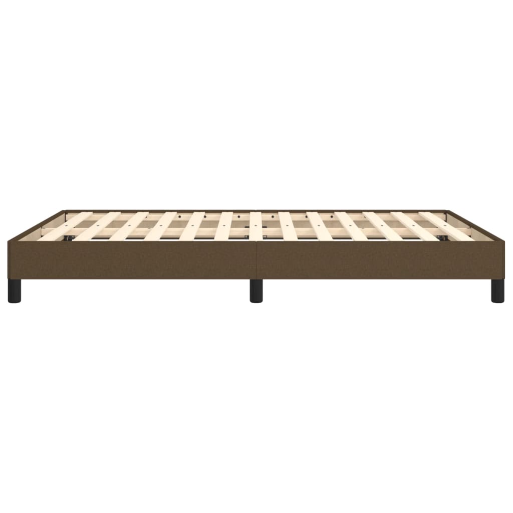 Bettgestell ohne Matratze Dunkelbraun 140x190 cm Stoff