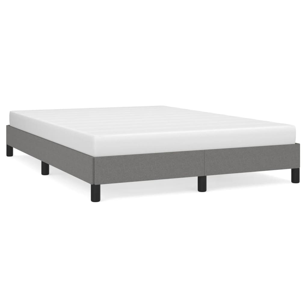 Bettgestell ohne Matratze Dunkelgrau 140x200 cm Stoff