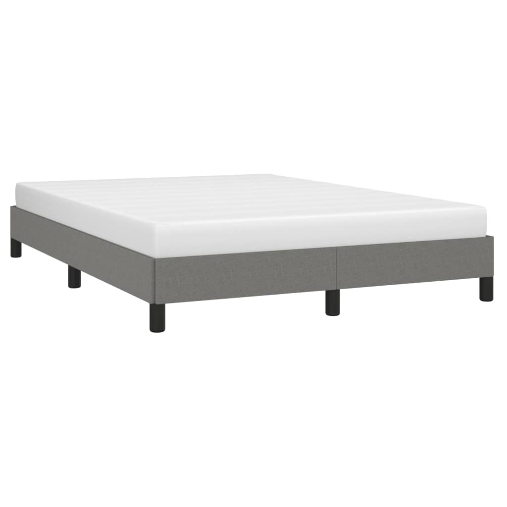 Bettgestell ohne Matratze Dunkelgrau 140x200 cm Stoff