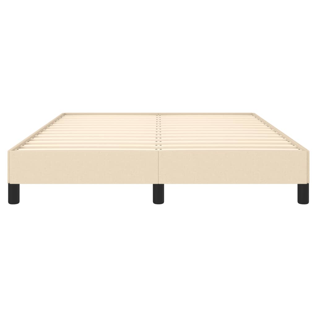 Bettgestell ohne Matratze Creme 140x200 cm Stoff