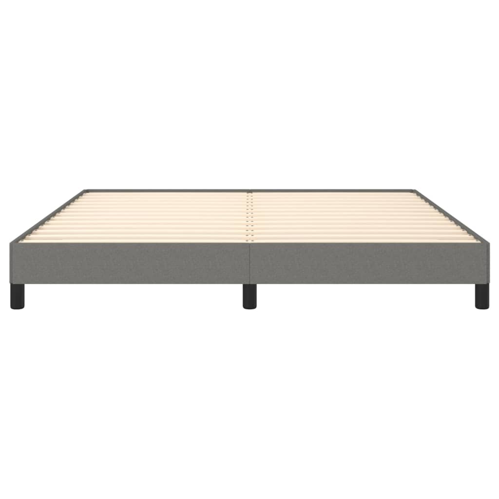 Bettgestell ohne Matratze Dunkelgrau 160x200 cm Stoff