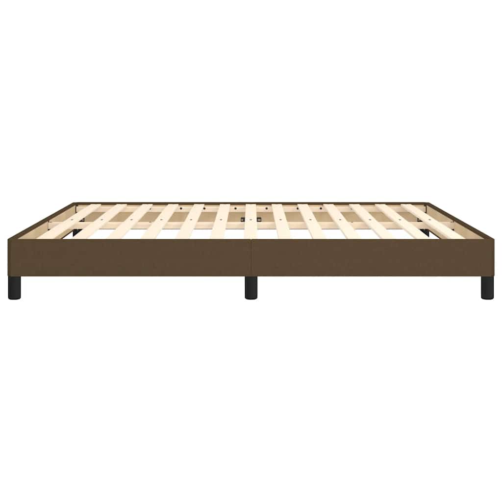 Bettgestell ohne Matratze Dunkelbraun 180x200 cm Stoff