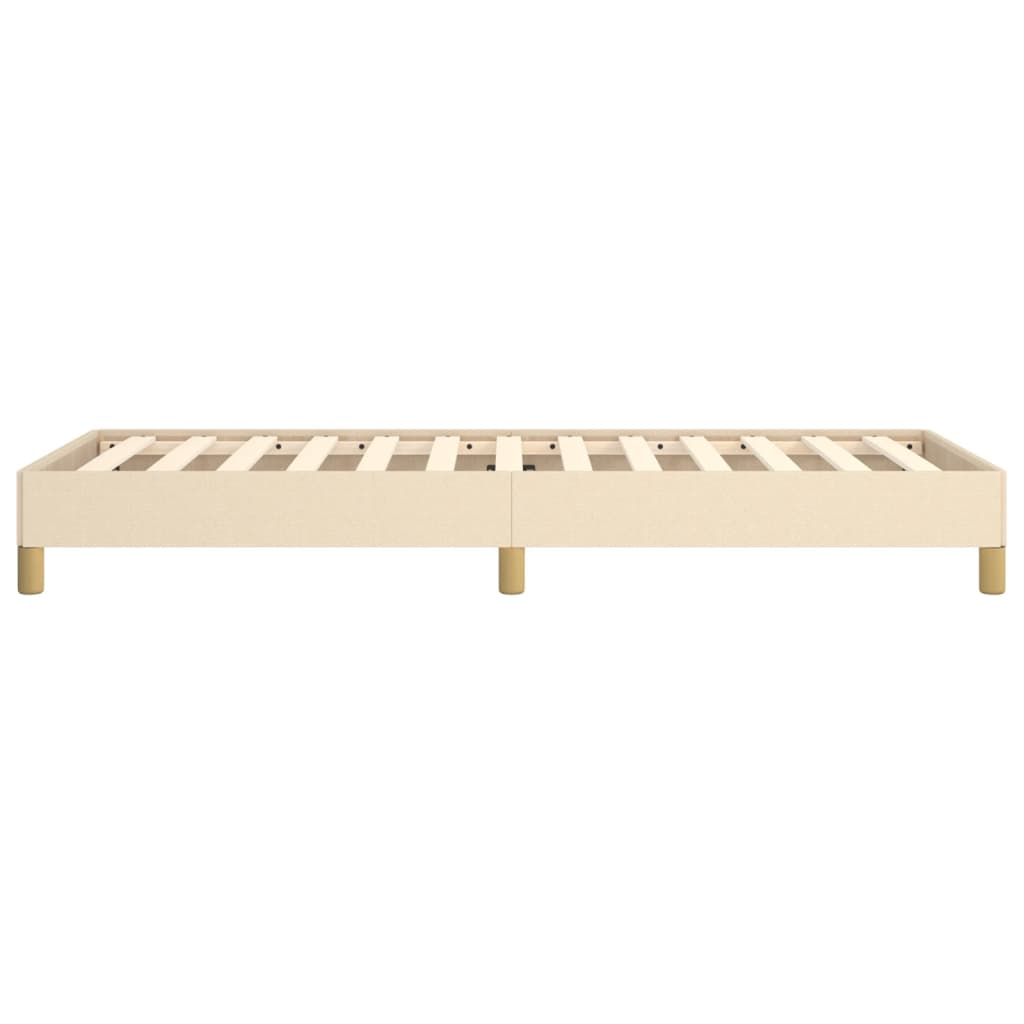 Bettgestell ohne Matratze Creme 80x200 cm Stoff