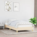 Bettgestell ohne Matratze Creme 80x200 cm Stoff