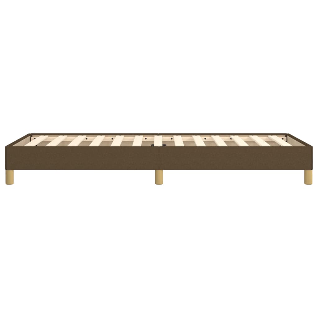 Bettgestell ohne Matratze Dunkelbraun 100x200 cm Stoff