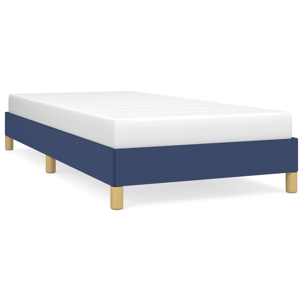 Bettgestell ohne Matratze Blau 100x200 cm Stoff
