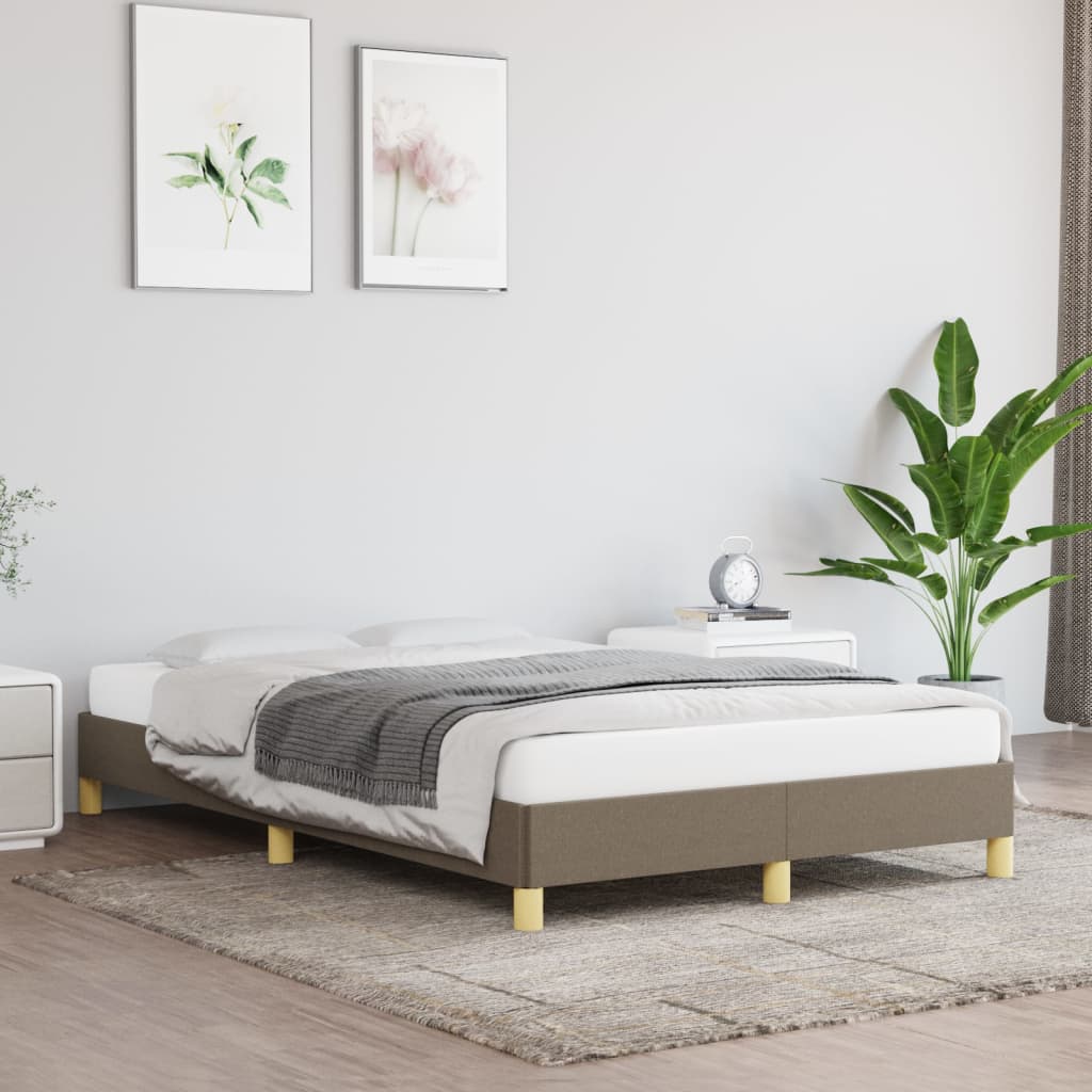 Bettgestell ohne Matratze Taupe 120x200 cm Stoff