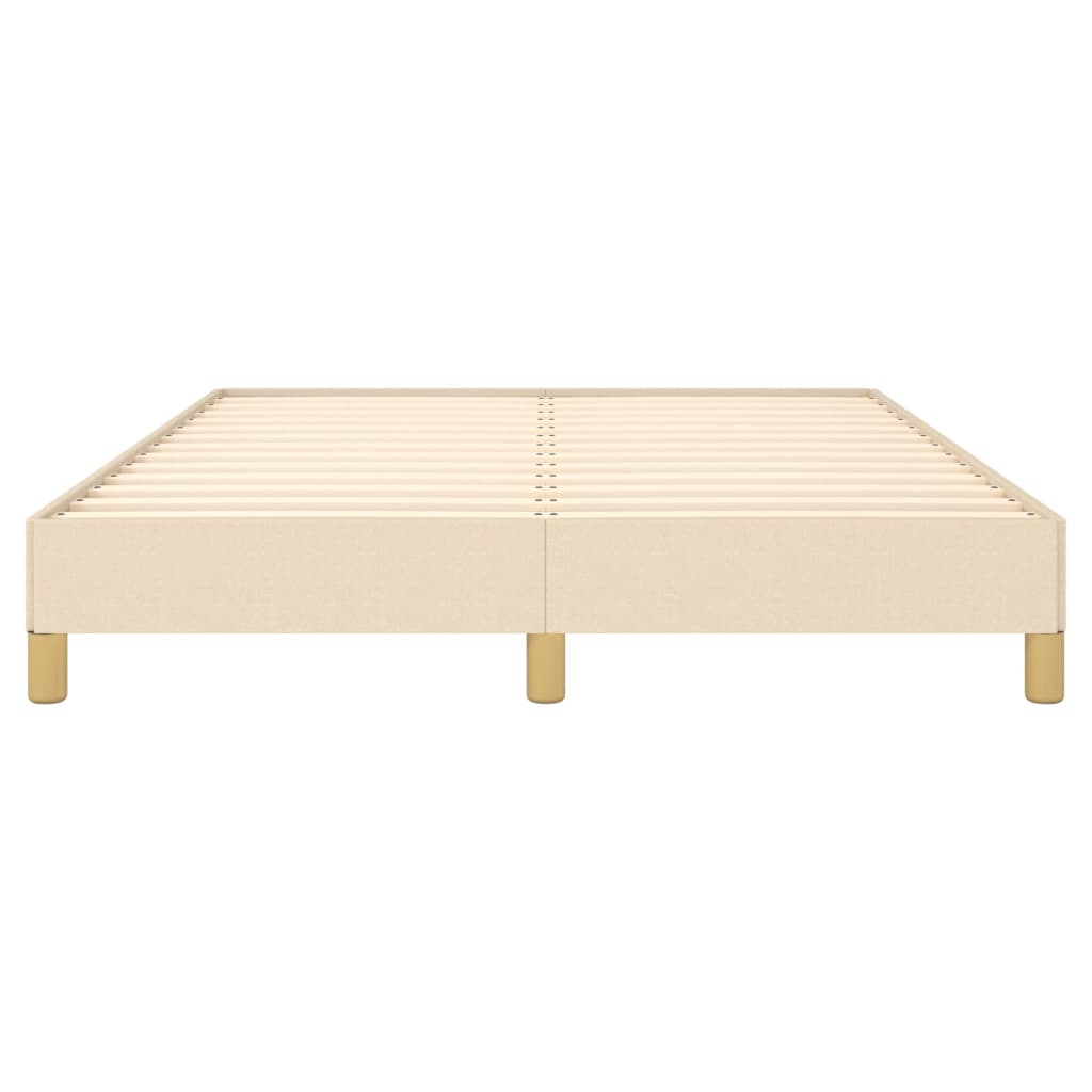 Bettgestell ohne Matratze Creme 140x200 cm Stoff