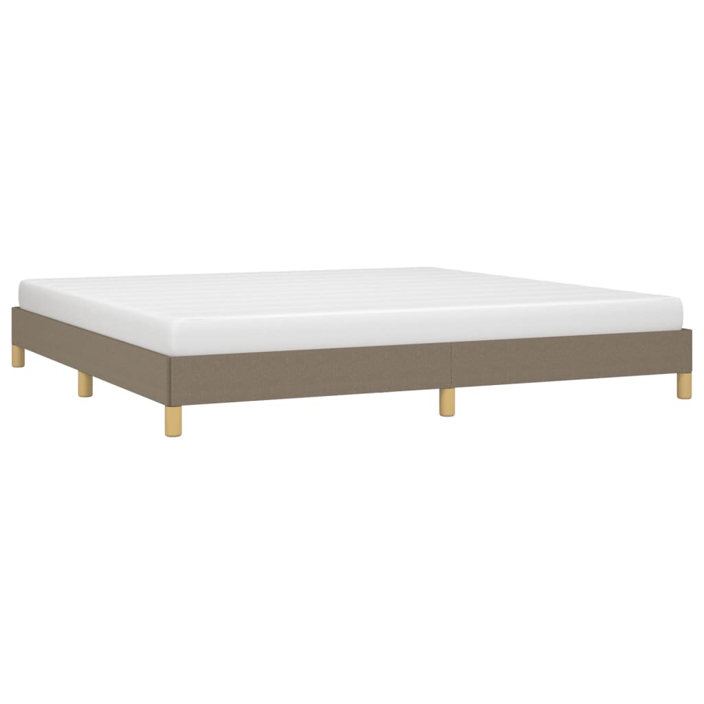 Bettgestell ohne Matratze Taupe 200x200 cm Stoff