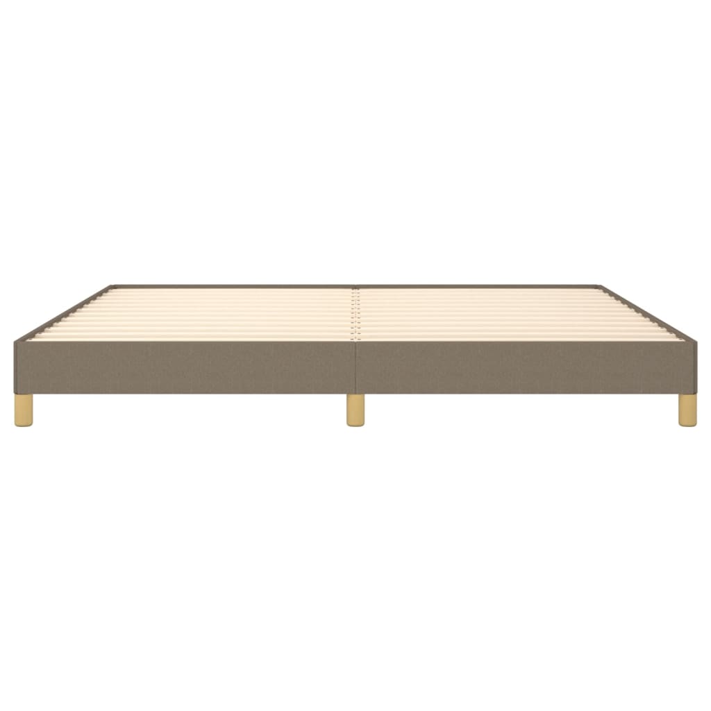 Bettgestell ohne Matratze Taupe 200x200 cm Stoff