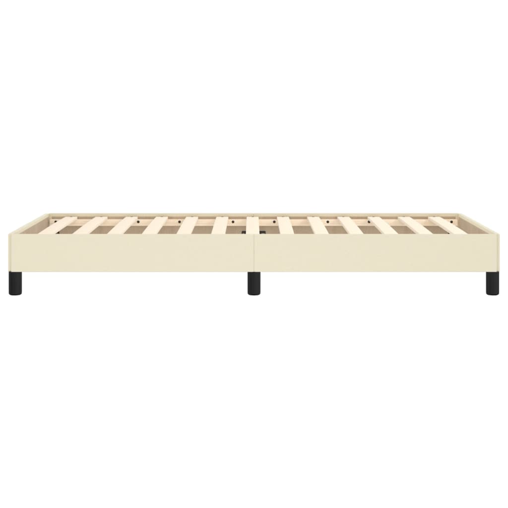 Bettgestell Creme 80x200 cm Kunstleder