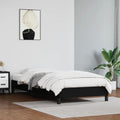 Bettgestell Schwarz 90x200 cm Kunstleder