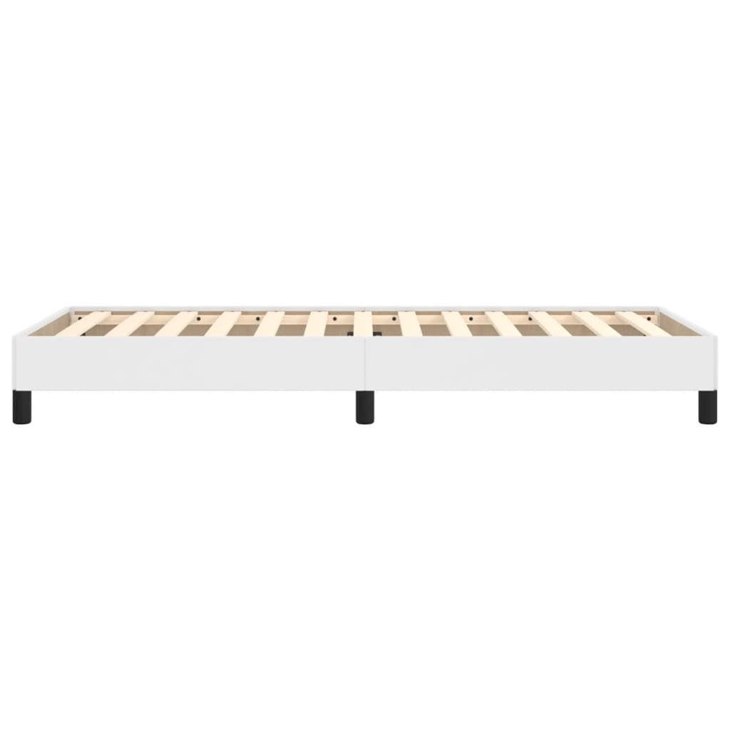 Bettgestell Weiß 90x200 cm Kunstleder