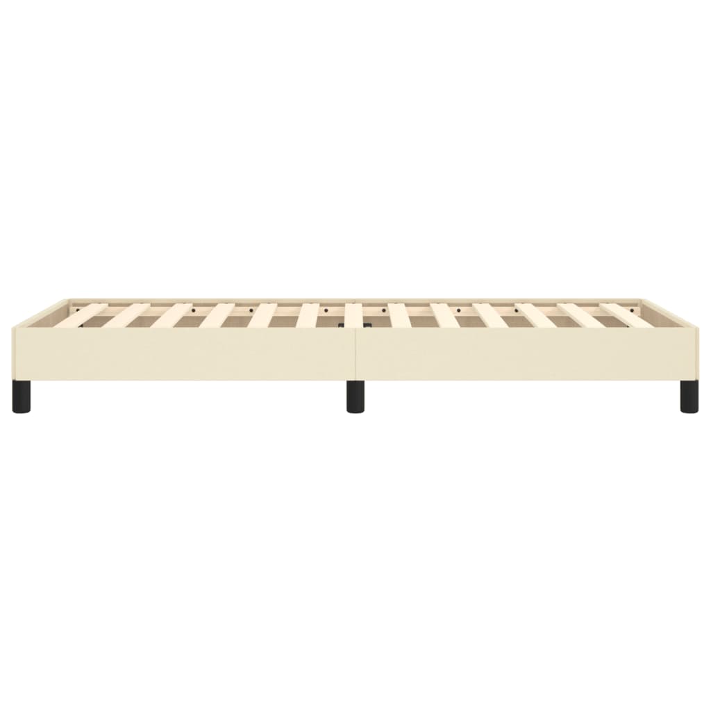 Bettgestell Creme 90x200 cm Kunstleder