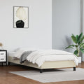 Bettgestell Creme 90x200 cm Kunstleder
