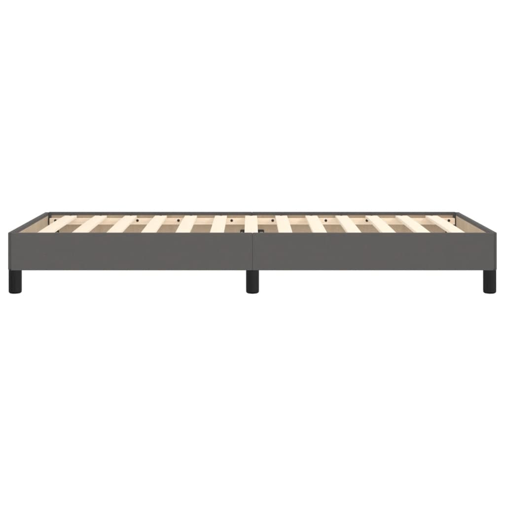 Bettgestell Grau 90x200 cm Kunstleder