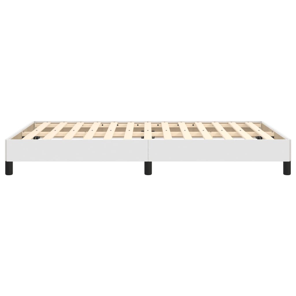 Bettgestell Weiß 120x200 cm Kunstleder