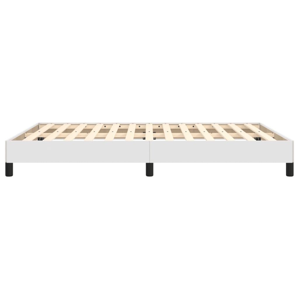 Bettgestell Weiß 140x200 cm Kunstleder