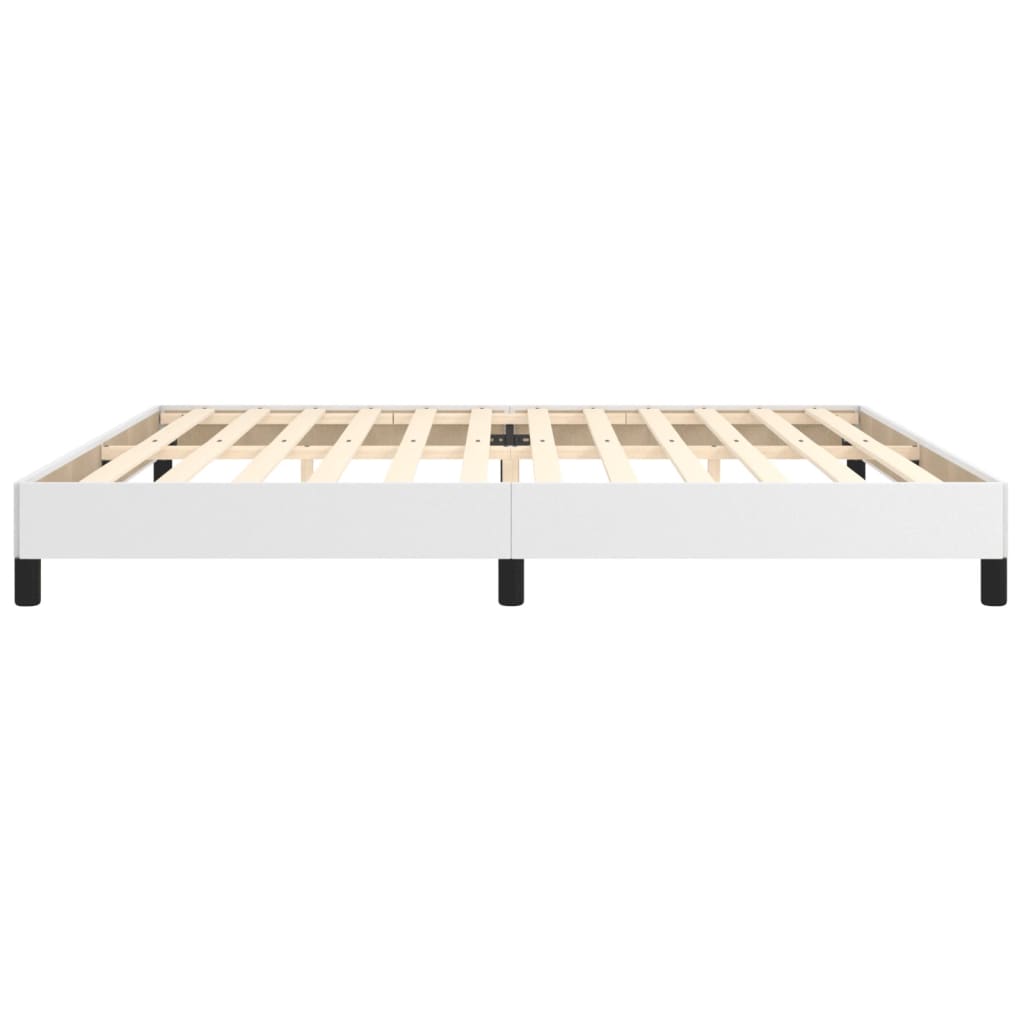 Bettgestell Weiß 200x200 cm Kunstleder