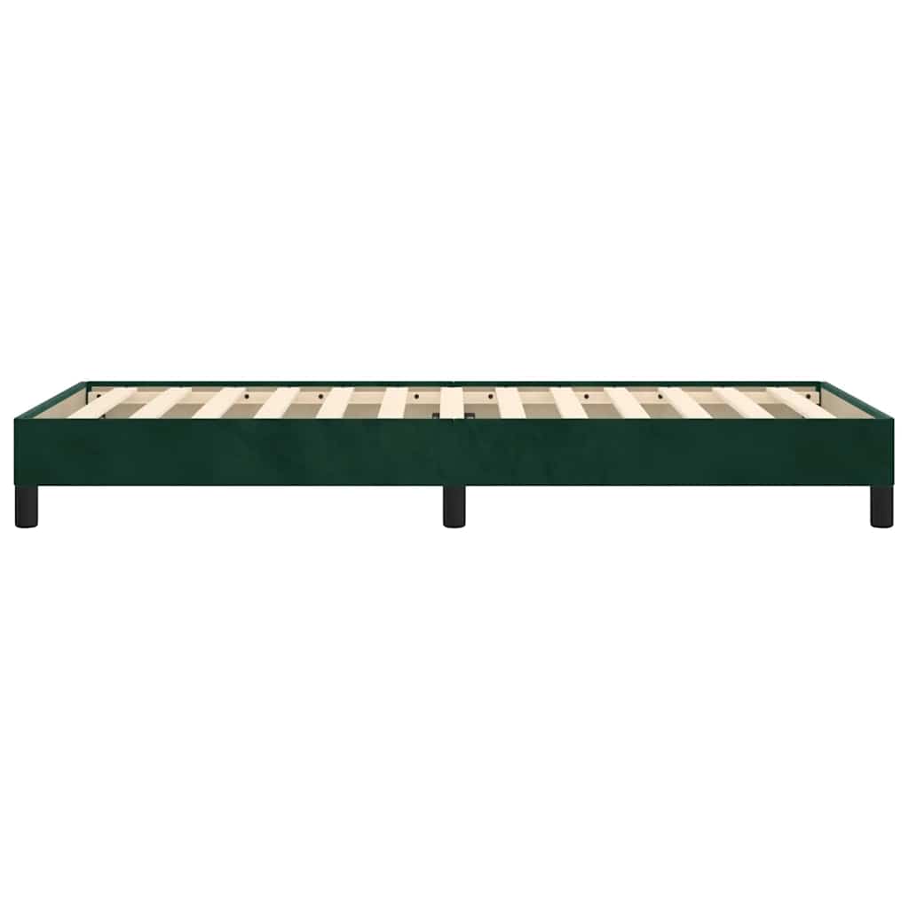 Bettgestell ohne Matratze Dunkelgrün 80x200 cm Samt
