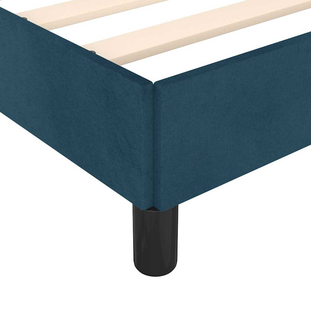 Bettgestell ohne Matratze Dunkelblau 80x200 cm Samt