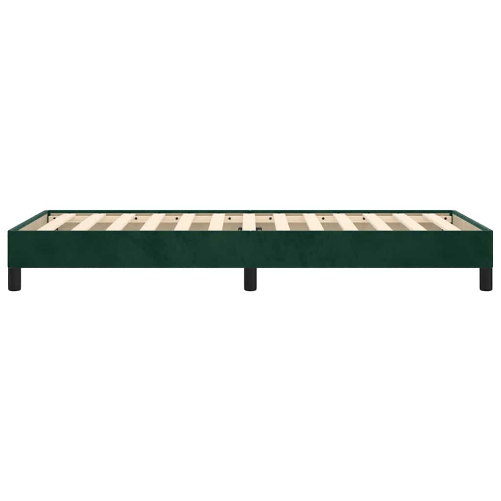 Bettgestell ohne Matratze Dunkelgrün 90x190 cm Samt