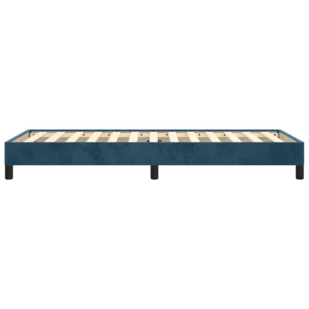 Bettgestell ohne Matratze Dunkelblau 90x190 cm Samt
