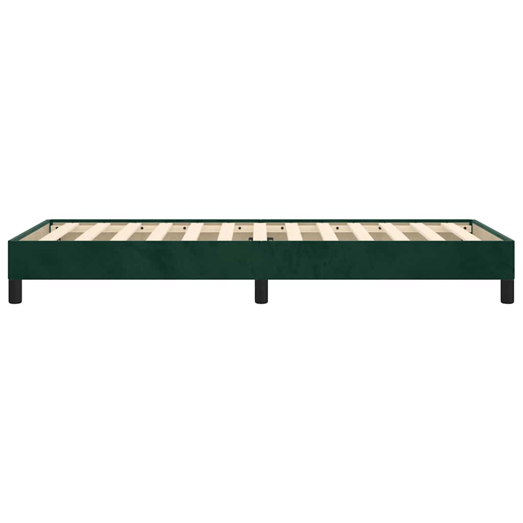Bettgestell ohne Matratze Dunkelgrün 90x200 cm Samt