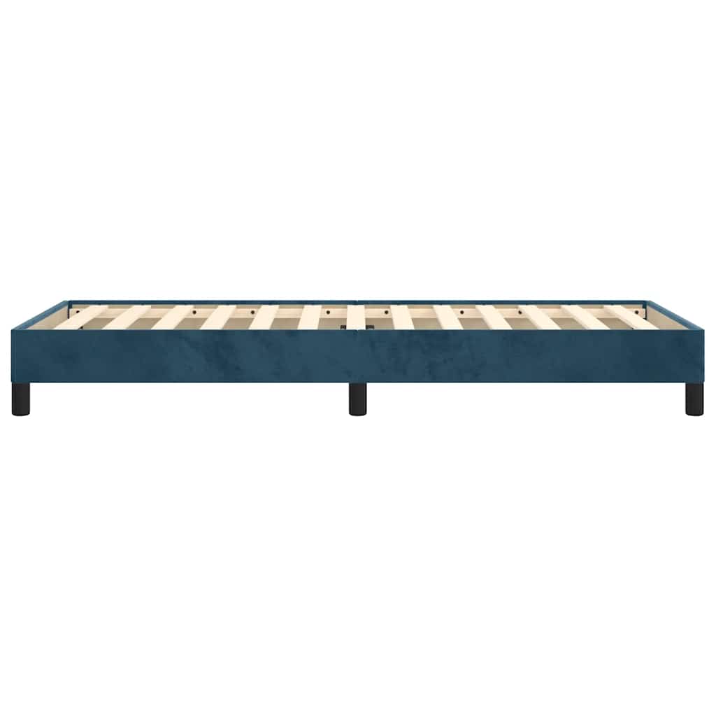 Bettgestell ohne Matratze Dunkelblau 90x200 cm Samt