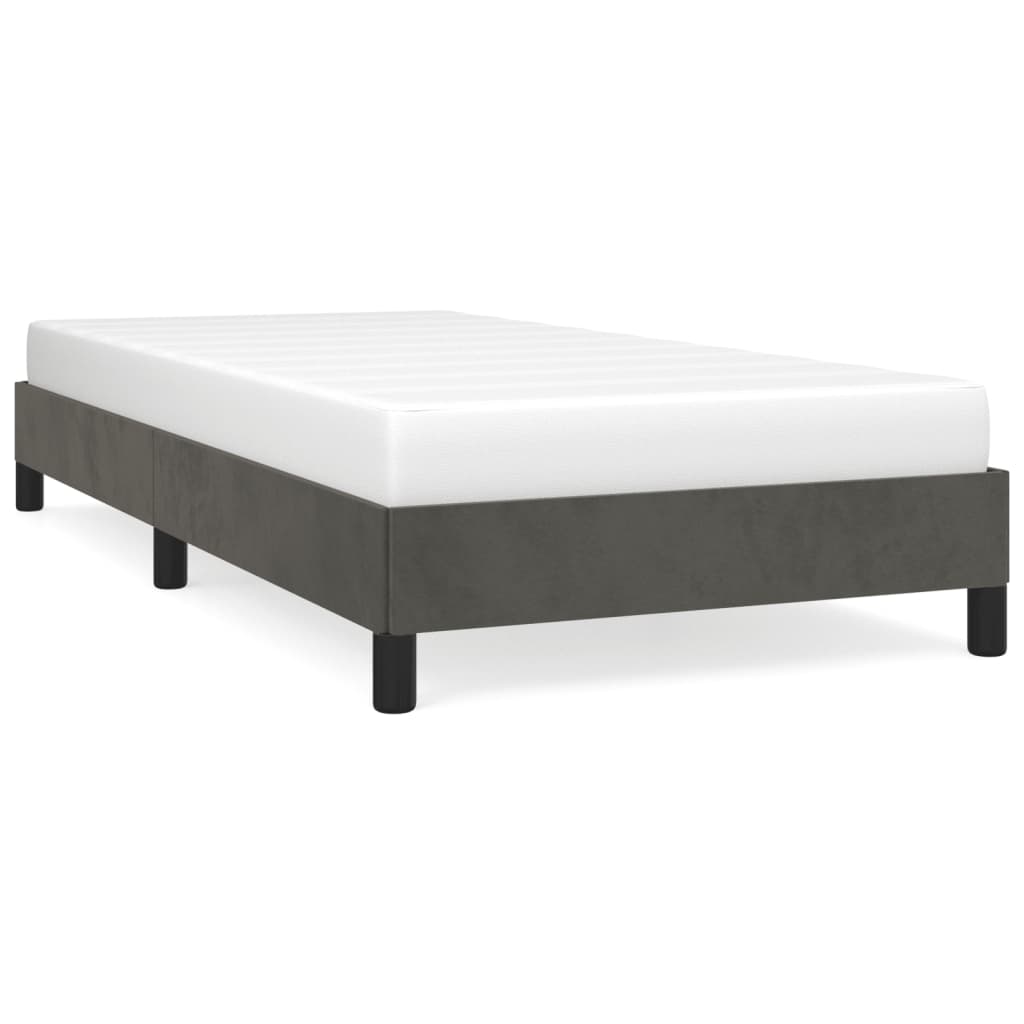 Bettgestell ohne Matratze Dunkelgrau 100x200 cm Samt