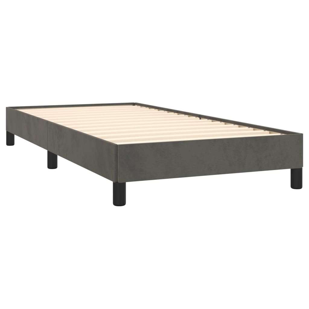 Bettgestell ohne Matratze Dunkelgrau 100x200 cm Samt